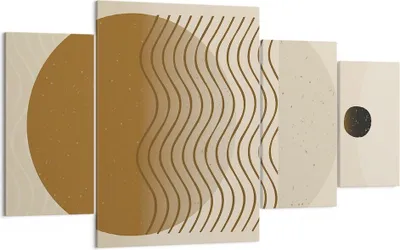 Produktbild von Bild auf Leinwand - Leinwandbild - 4 Teile - Abstraktion Geometrie Minimalismus - 160x90cm - Wand Bild - Wanddeko - Wandbilder - Leinwanddruck - Bilder - Wanddekoration - Leinwand bilder DL160x90-5043