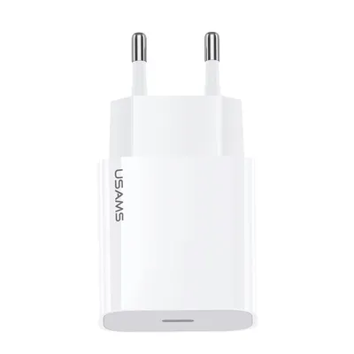 Zdjęcie produktu dla Usams Ład. Siec. 1Xusb-C T34 20W 5V-3A (Only Head) Pd3.0 Fast Charging Biały/White Cc118Tc01 (Us-Cc118)