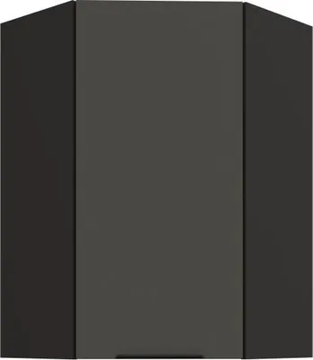 Produktbild von Hoher Eckschrank LUNARA 1 – 60 x 60 cm, Graphit/Schwarz