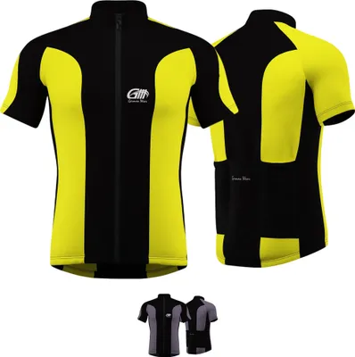 Produktbild von Trikot Radtrikot Fahrradtrikot Fahrrad Radler-Trikot Shirt, Größe:48/S, Farbe:Gelb