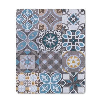 Produktbild von MuchoWow® Mauspad Mousepad Blumen - Muster - Blau - Braun 19x23 cm - Mousepads - Maus Mat - Pad - Mausunterlage - Mauspads - Spielen