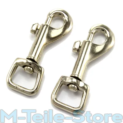 Produktbild von 10 Karabinerhaken mit Wirbel 53 x 19mm Gurtbreite 13mm