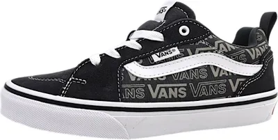 Image de Vans Filmore Tonal Logo Chaussures pour enfants garçons lacets sportifs gris, Taille:EUR 35 | US 3