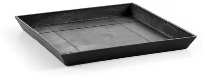 Obrázek produktu pro Podmiska Ecopots čtvercová 43×43 cm, výška 3,5 cm, antracitová