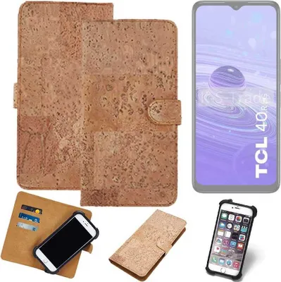 Produktbild von K-S-Trade Hülle kompatibel mit TCL 40 R 5G  Kork Handyhülle Cover  Schutzhülle TPU Case Bumper in Hellbraun, (1x)