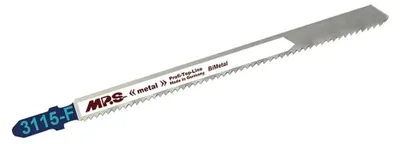 Produktbild von Bi-Metall-Stichsägeblatt gefräst und gewellt, GL 130/ VL 110 mm, ZT 2,0 mm/ 12TPI, 5er Pack