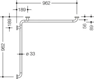 Produktbild von HEWI 801.35B120 97 Dusch-Wannenhdl., matt, d:33,