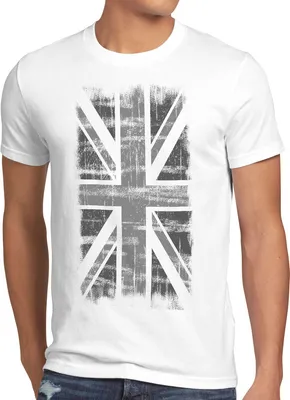 Produktbild von style3 Jack Union Vintage Herren T-Shirt Flagge Großbritannien England Fahne, Größe:4XL, Farbe:Weiß