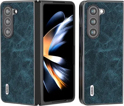 Produktbild von König Design Hülle kompatibel mit Kunstleder Handyhülle - Handy Case Blau