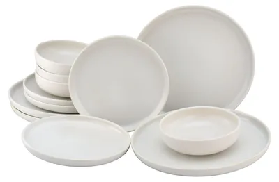 Produktbild von CreaTable Uno Offwhite Tellerset 12-tlg Steinzeug