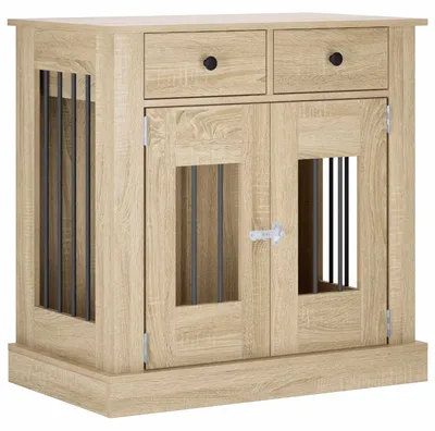 Obrázok produktu pre vidaXL Klietka pre psa, dizajn Sonoma, 80 x 47,5 x 80 cm, drevotrieska