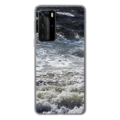 Produktbild von MuchoWow® Handyhülle Schutzhülle Hülle für Huawei P40 Pro Nordsee - Wasser - Wellen Silikon Softcase Handy Hülle - Schutz