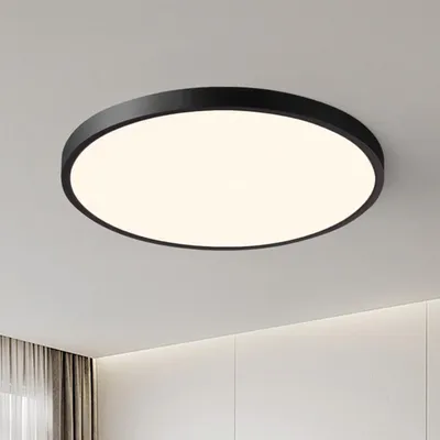 Produktbild von 【2er-Set】24W LED Deckenleuchte Flach Ultra Dünn 2.5cm Deckenlampe Ø30cm Rund tralweiß 4000K ,Schwarz Badlampe Decke Küchenlampen für Schlafzimmer