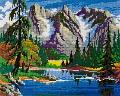 Produktbild von Stick it® Bergsee ca. 8.900 Teile mit XXL-Steckvorlage