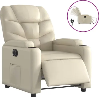 Produktbild von vidaXL Relaxsessel Elektrisch Creme Kunstleder