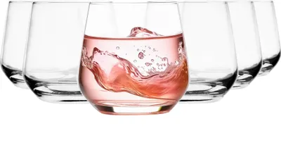 Glasmark Krosno Gläser 6er Set 0,31 Liter Cocktailgläser Cocktail Trinkgläser Wassergläser Spülmaschinenfest Kindergläser Glasses Kleine Gläser Saftgläser 6 x 310 ML