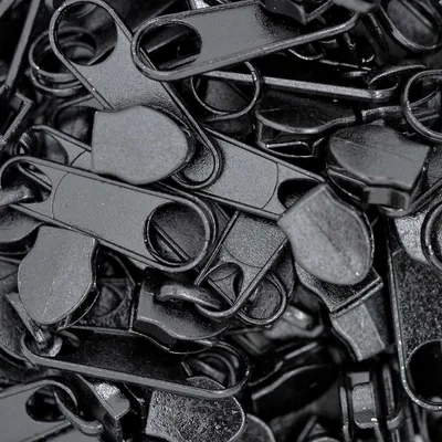 100 Reißverschluss Zipper Schieber für Endlosreißverschluss, 5mm, schwarz