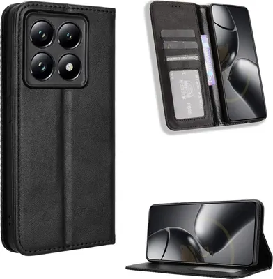 Produktbild von Mobigear Sensation  Xiaomi 14T Hülle Klapphülle Geldbörse - Schwarz
