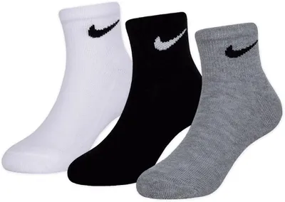 Productafbeelding van Nike Baby - Jongens Nike_rn0026-w2f_os: 3 paar sokken, wit/grijs/zwart-W2F, één maat