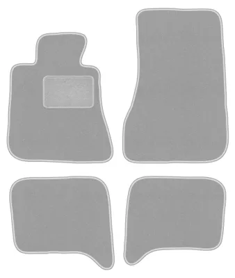 Image de Tapis de sol en moquette pour BMW 5 E28 1980-1990 (berline) – jeu 4 pièces, gris, sur mesure – Wielganizator OSLO