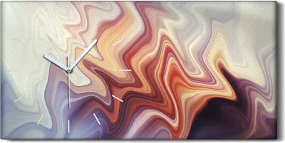 Produktbild von Dekor Leinwand Uhr Wandbilder Geräuschlos Kunstdruck 60x30 Abstrakte Kunst - weiße Hände