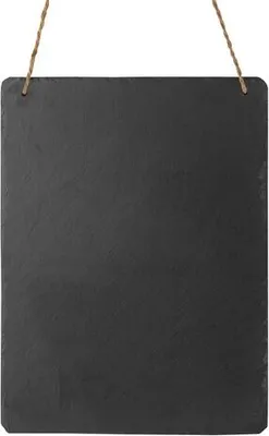 Produktbild von 1x Wand-Kreidetafel "Naturstein" aus Schiefer zum Aufhängen schwarz 30x40cm