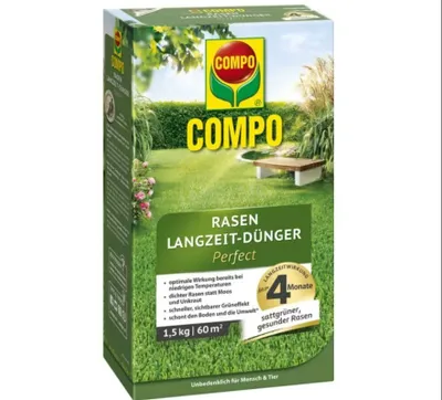 Produktbild von COMPO Rasen Langzeit-Dünger 1,5 kg, 60 m², 23628