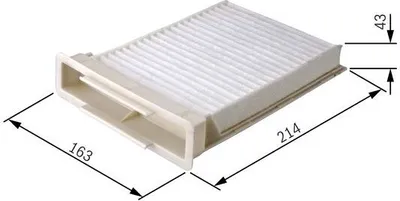 Produktbild von Bosch Filter, Innenraumluft  1 987 432 189