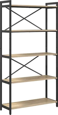 Image de Étagère vidaXL en chêne Sonoma, 80 x 30 x 155 cm, bois d'ingénierie