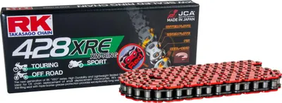 Produktbild von Offene Übertragungs-Kette RK rot XRE 136 Glieder 428 Clip-Verschluss