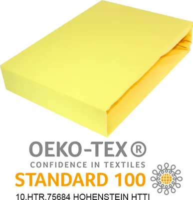 Produktbild von Spannbettlaken 90x180cm GELB Jersey Spannbetttuch 100% BAUMWOLLE Bettlaken Laken