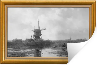Obrázok produktu pre MuchoWow® Nálepka na stenu - Maliar - Umenie - Zlato - Rámy - 90x60cm - Samolepiaca a polohovateľná