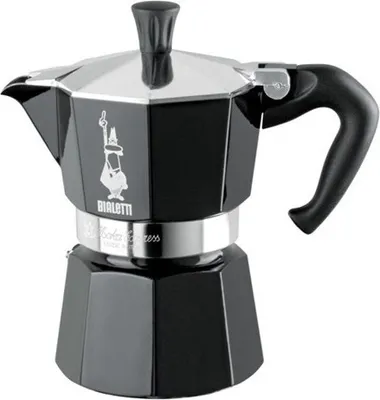 Produktbild von Bialetti Moka Express, Mokka-Kanne, Schwarz, Aluminium, 6 Tassen, CE, 1 Stück(e)