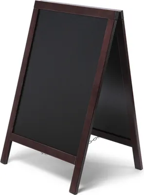 Produktbild von Showdown Kundenstopper Tafel Economy - 55x85cm - Holz - Dunkelbraun