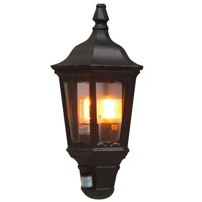 Immagine prodotto di Applique Konstsmide Firenze in alluminio laccato nero con vetro trasparente