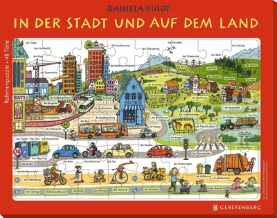 Produktbild von Rahmenpuzzle In der Stadt und auf dem Land - 48 Teile