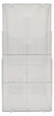 Obrázek produktu pro EXACOMPTA  74358D EXACOMPTA Wand-Prospekthalter, A4 hoch, 3 Fächer, glasklar