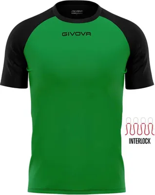 Produktbild von Sport-T-Shirt Givova Capo Grün-Schwarz Grün - 2XS