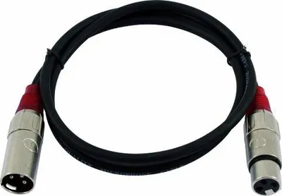 Produktbild von Kabel MC-05R,0,5m,schw/rot,XLR m/f,symm.