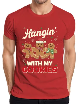 Immagine prodotto di Maglietta da uomo Hangin' with my cookies, rosso, XXL
