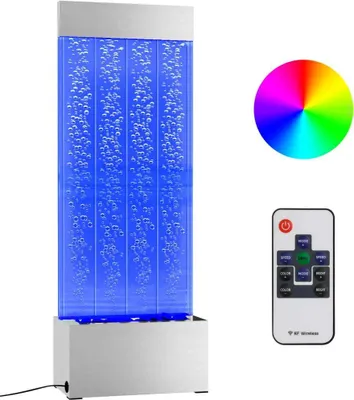 Produktbild von vidaXL Wassersäule mit RGB LEDs Edelstahl und Acryl 110 cm
