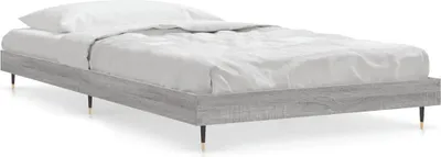 Imagen del producto de Estructura de cama gris Sonoma, 90x190 cm, fabricada en material de madera