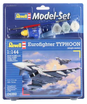 Produktbild von Revell Eurofighter Typhoon, Starrflügelflugzeug-Modell, Montagesatz, 1:144, Eurofighter Typhoon, Kunststoff, Zwischen