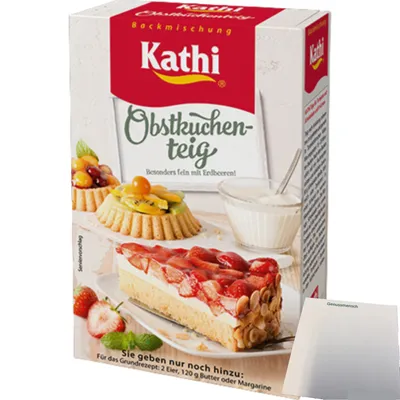 Produktbild von Kathi Backmischung für Obstkuchenteig (250g Packung) + usy Block