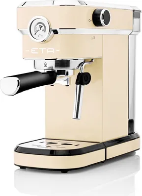 A studio shot of a retro-style espresso machine.