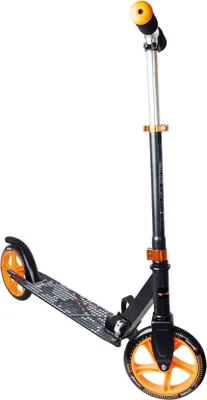 Image de muuwmi Aluminium Scooter - trottinette, 200 mm, ABEC 5, GS-approuvé, réglable en hauteur, noir-orange