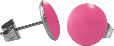 Produktbild von Chirurgenstahl Ohrstecker Emaille Farbe - Pink Größe - 5 mm