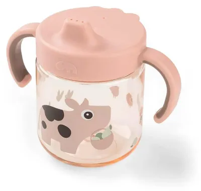 Immagine prodotto di Done By Deer Tiny Farm Lerntasse Mit Trinktülle Und 2 Griffen Rosa Rosa One Size
