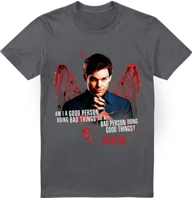 Image de Dexter - T-shirt "Good Bad" pour homme TV7130 (3XL) (Charbon de bois)