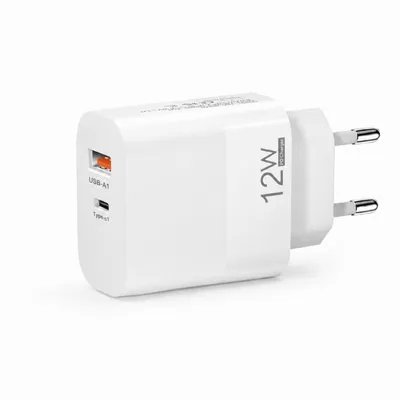 Produktbild von 12W USB-C GaN Ladegerät 2-Port – Schnellladegerät mit USB-C PD & USB-A QC Schnellladeadapter für Samsung, Xiaomi, Smartphone & Tablet